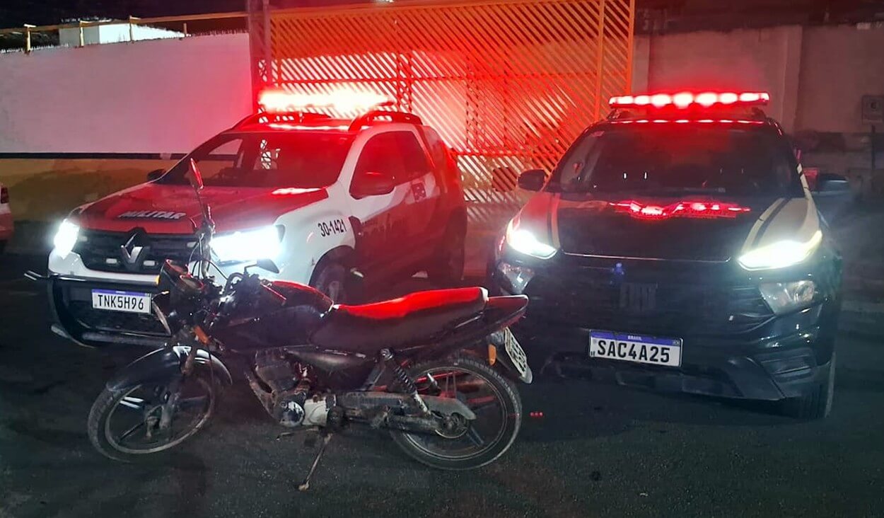Motociclista tenta fugir de abordagem, mas é flagrado com moto irregular em São Miguel dos Campos