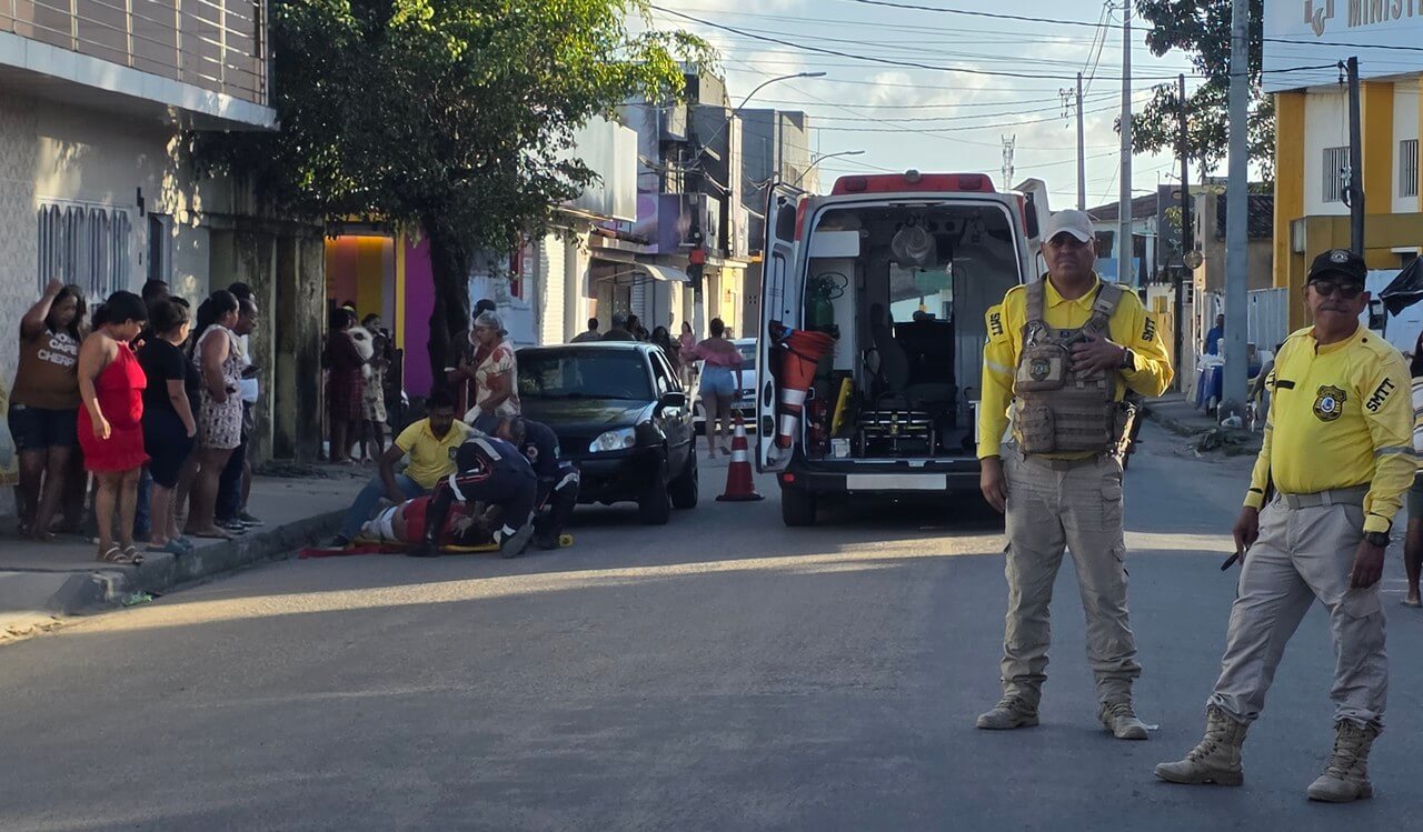 Samu e SMTT atuam em socorro a vítima de atropelamento São Miguel dos Campos