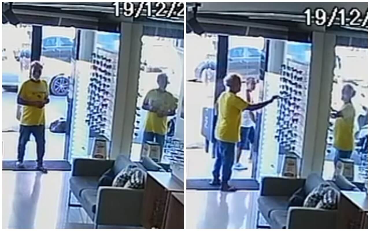 Assista: Câmeras de segurança flagram homem furtando óculos em loja no Centro de São Miguel dos Campos