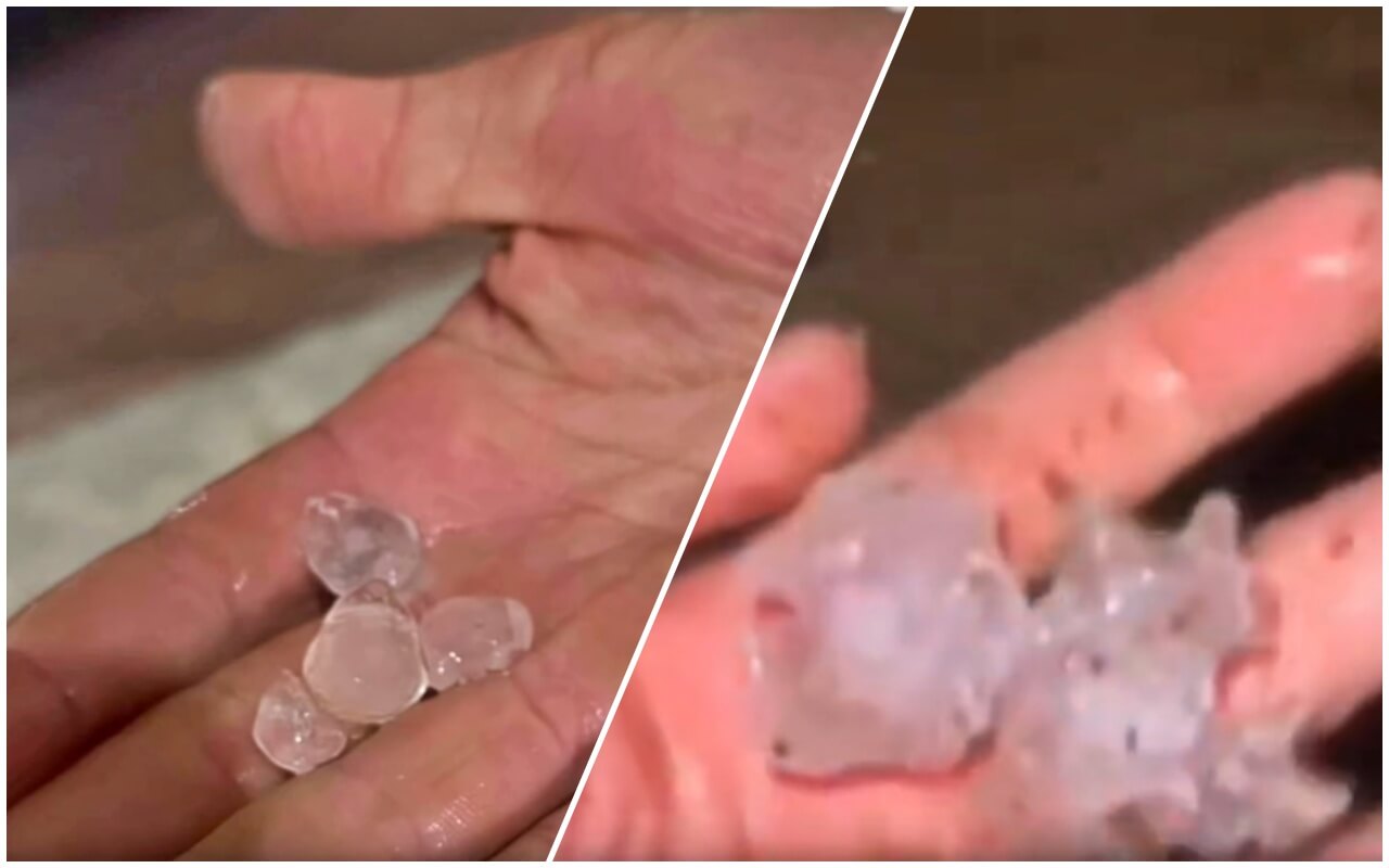 Chuva de granizo surpreende moradores no Sertão de Alagoas