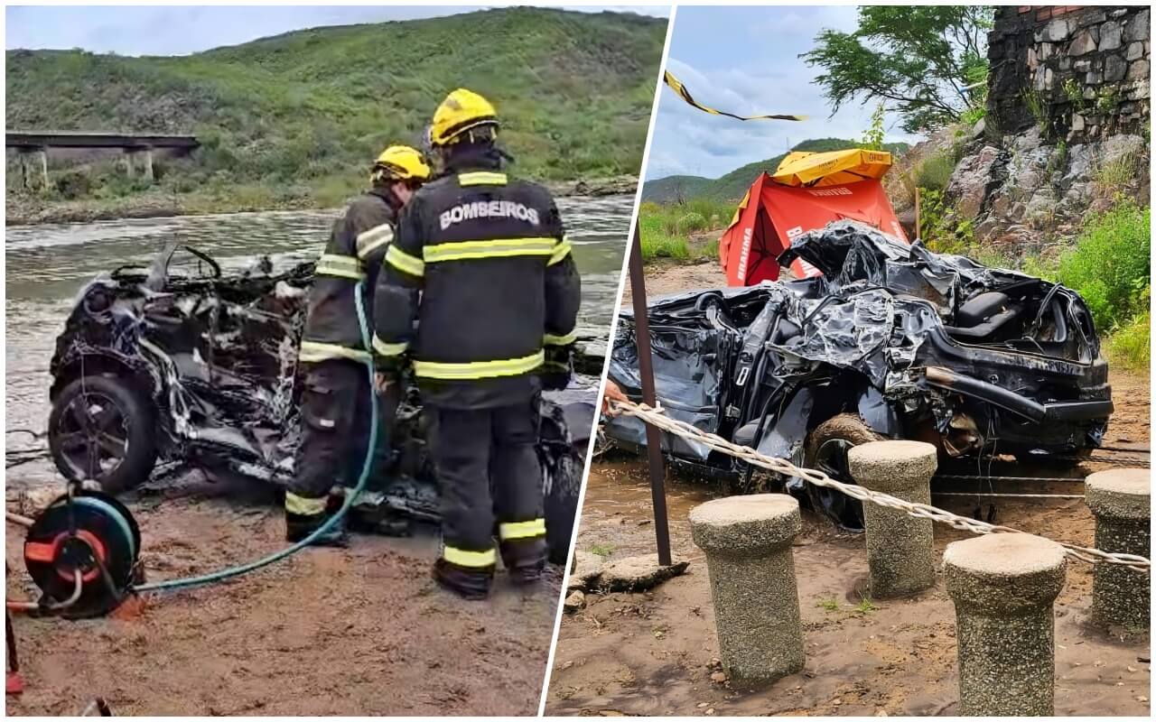 Turista morre e marido desaparece após carro ser arrastado por enxurrada no interior de Alagoas